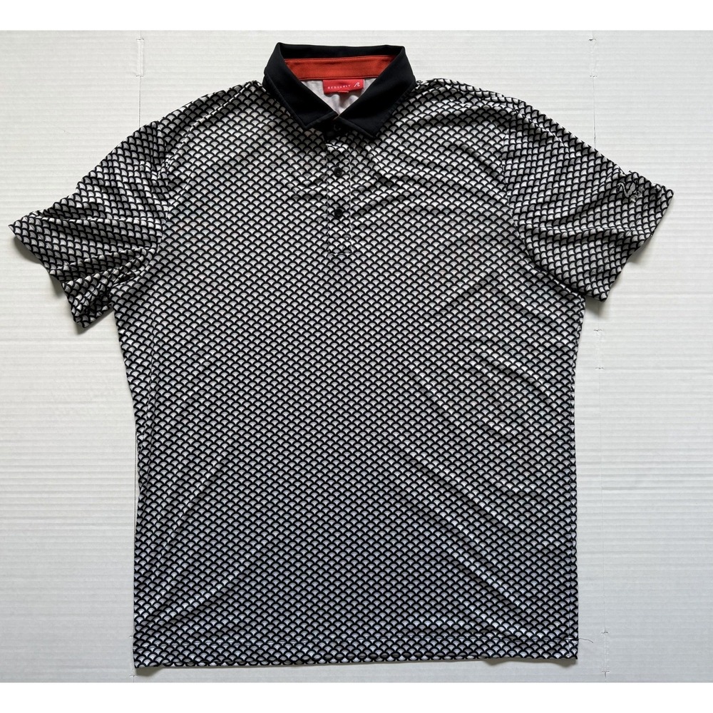 redvanly Golf Polo Men's Large Black And White
